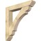 Ekena Millwork Olympic Slat Rough Sawn Bracket w/ Offset Brace, Douglas Fir, 8"W x 46"D x 46"H BKT0806X46X46OLY06RDF - alternate 1